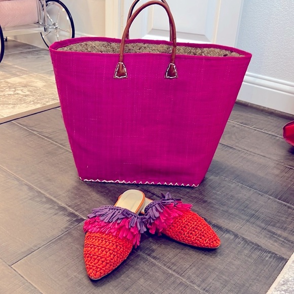 NWOT SPRING STRAW OR PAPER !!HANDMADE  SHOES SIZE 39 best fits size 8 - Picture 2 of 15